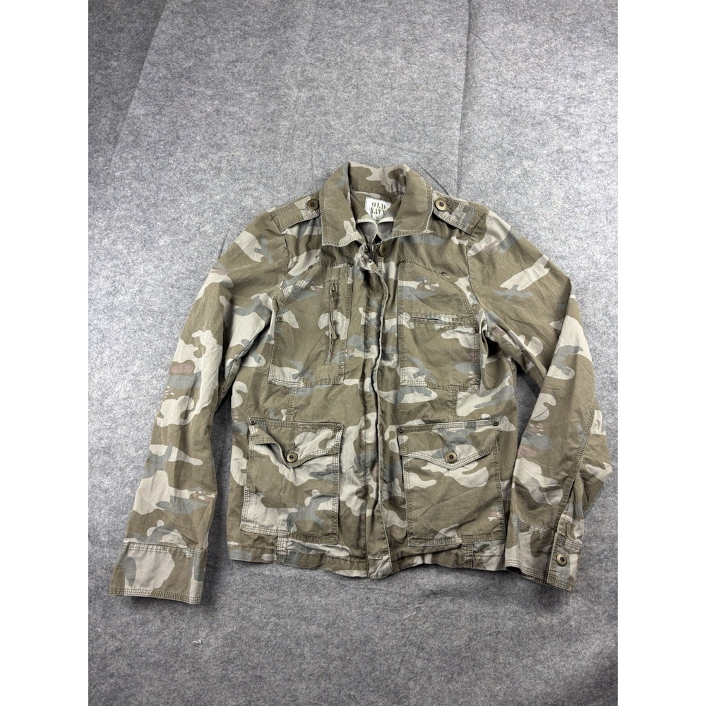 Old Navy Camo Jacket Women's L Camouflage Military Utility Lightweight 00s Y2K